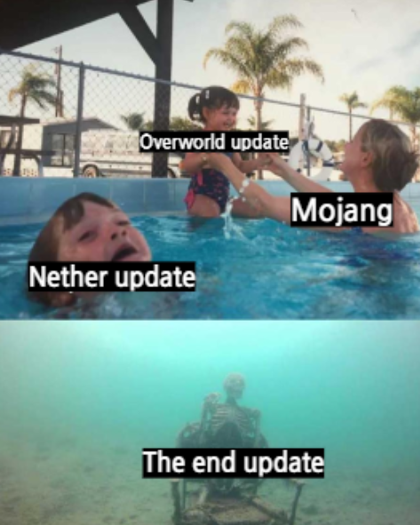 MinecraftMeme16's tweet photo. minecraft update https://t.co/t47wDWoWUO