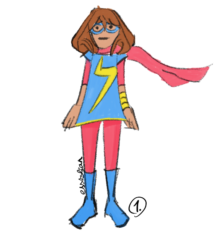 Rambo_Janos's tweet photo. Day 1. I'm starting to draw to get rid of my GenAI addiction. 
It's not a masterpiece, but it was fun to draw.😃
#startanewhabit #getridofgenai #becomeanartist
#kamalakhan #msmarvel #marvelcomic https://t.co/e622oC3xHT