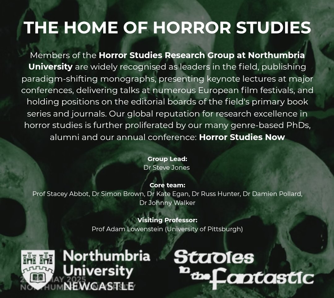 Horror Studies at Northumbria (@horrorstudies) on Twitter photo We have a new website! horrorstudies.com
#horrorNU We have a new website! horrorstudies.com
#horrorNU
