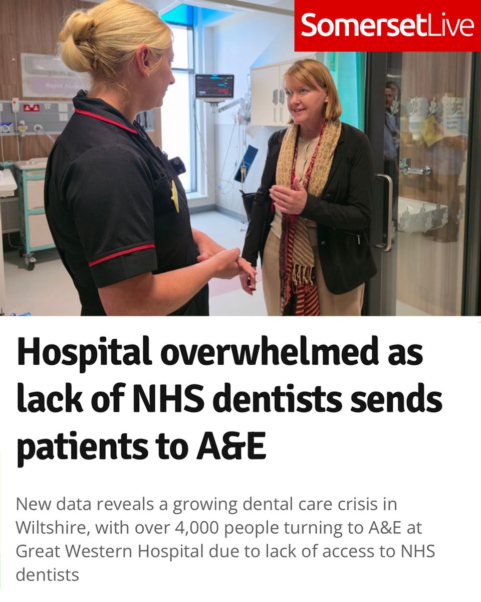 TheBDA's tweet image. The crisis in NHS dentistry is putting pressure on every corner of our health service.
It requires a proportionate response from government.
somersetlive.co.uk/news/somerset-…