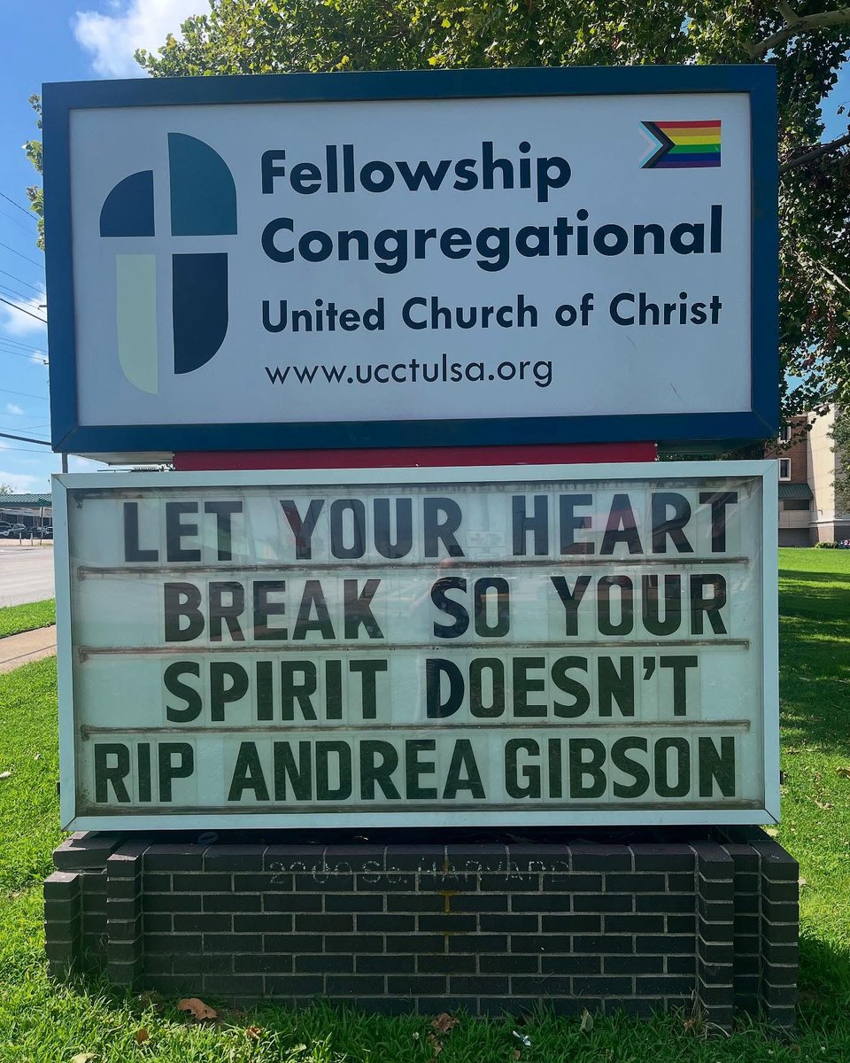 MagicCityBooks's tweet image. Lovely tribute to the great #andreagibson from our friends at Fellowship Congregational here in Tulsa. ❤️🩹