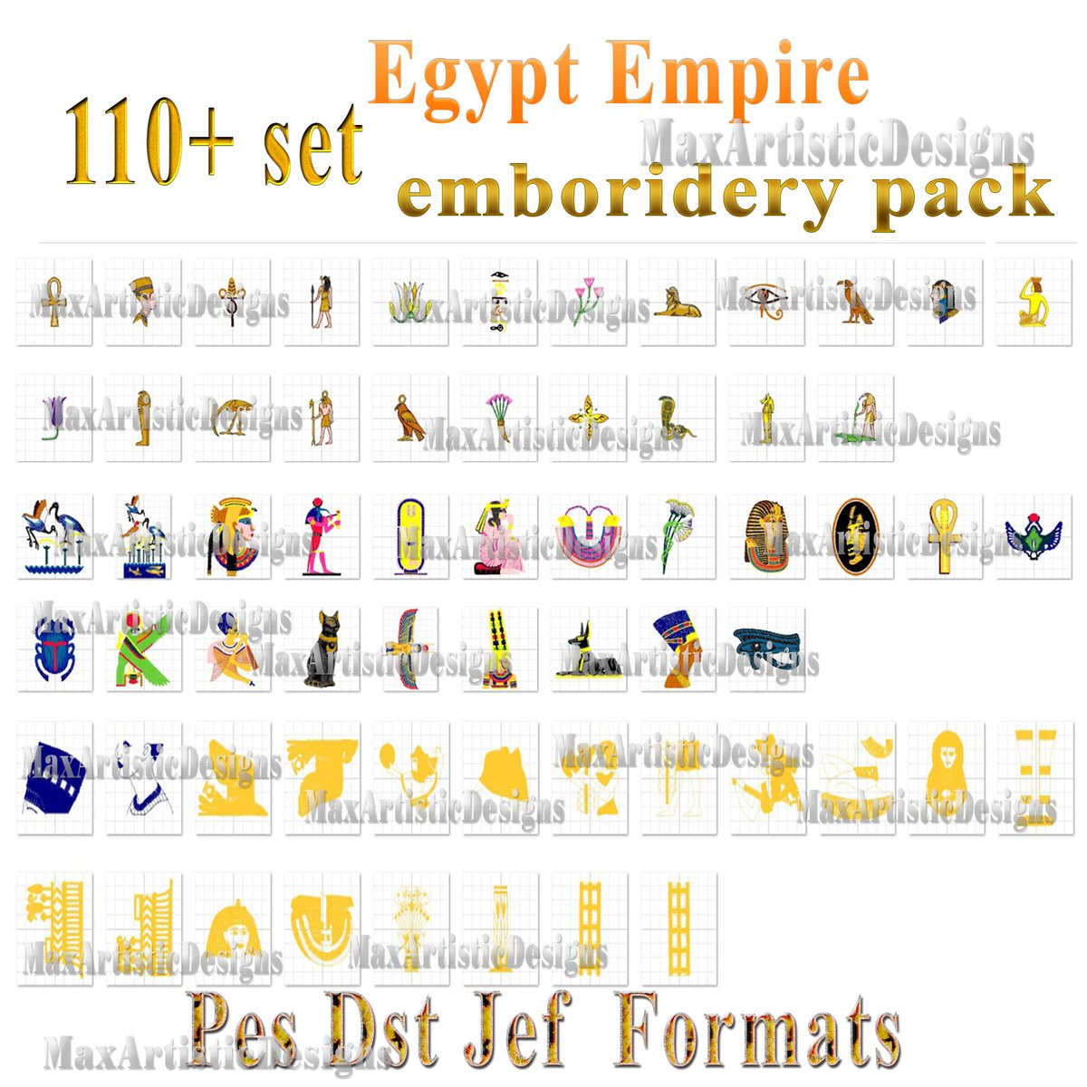 New product: Machine embroidery designs – 110+ Egypt empire embroidery designs - pes dst jef format digital download 👉🏽👉🏽 etsy.com/listing/108917…