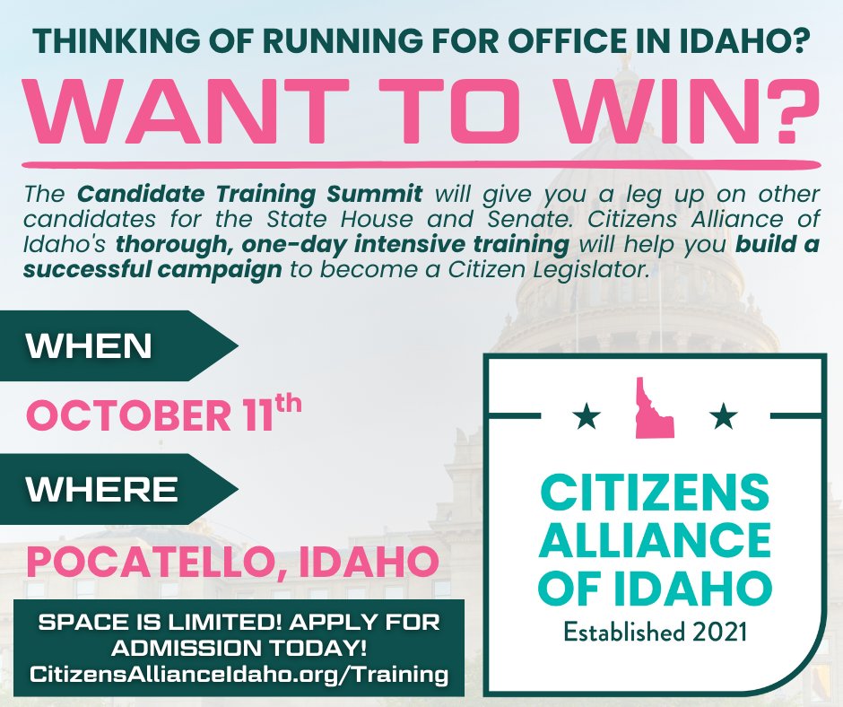 Citizens_Idaho's tweet image. 📢 Imagine stepping into a role where you can truly shape Idaho’s future…
A role where you will 💪 defend our values, strengthen our communities, and drive real change from the ground up.
If that vision resonates with you, we’re excited to invite you to apply for our…