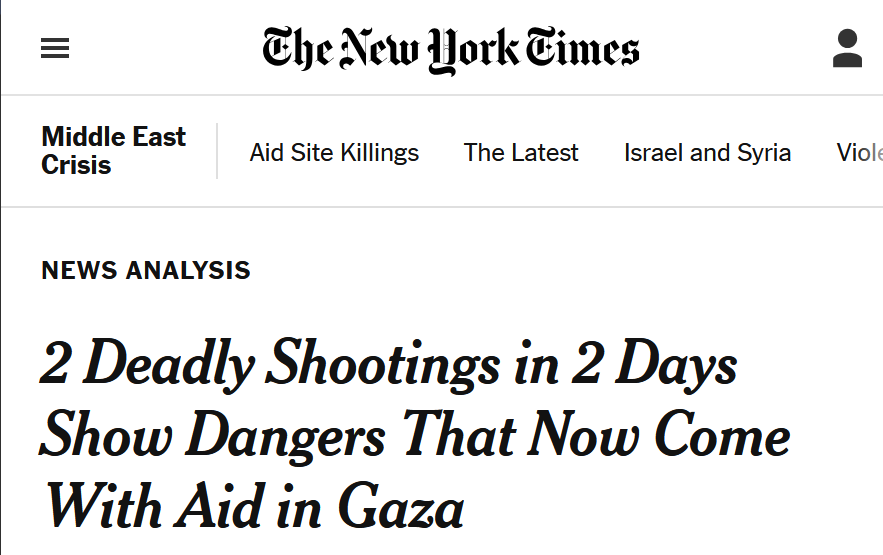 AlanRMacLeod's tweet image. This headline makes it sound like Gaza has a gang violence problem, not that Israel is genociding the place.
Pathetic framing from the @NYTimes.