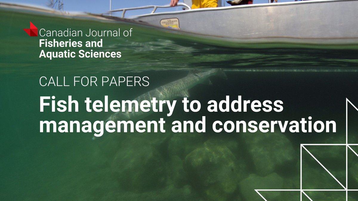 cjfas's tweet image. Have you used fish telemetry in your research? We are accepting submissions on how telemetry is being applied to support conservation and management in aquatic ecosystems. This includes work from @2025ICFT! ▶️ ow.ly/rI9K50VWywO