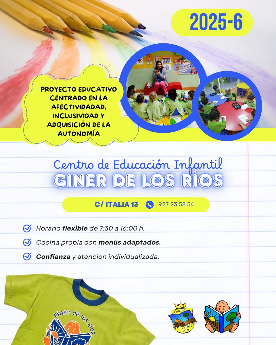 👶💛 Crecer en el #ColegioGiner es aprender con confianza

Desde el Centro de Educación Infantil Giner de los Ríos construimos juntos un camino educativo que comienza desde los primeros años con un proyecto centrado en la afectividad, la inclusividad y la autonomía.