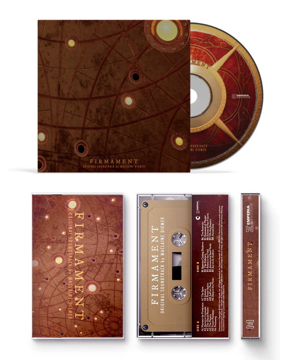 cyanworlds's tweet image. 📼🎶 Our friend and talented composer Maclaine Diemer has released the Firmament soundtrack on both CD *and* cassette tape!

In addition to vinyl, Maclaine fit the industrial ambience of the soundtrack onto these retro music formats. 

Order them here ⬇️

maclainediemer.bandcamp.com/album/firmamen…
