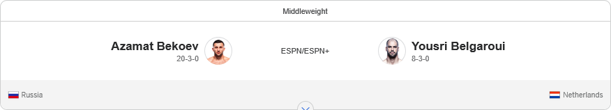 MMA__Matchmaker's tweet image. 🚨OPPONENT CHANGE ?🚨

Per the #ESPN website, looks like 🇺🇸Torrez Finney is out and replaced by 🇳🇱Yousri Belgaroui to face 🇷🇺Azamat Bekoev.

The ESPN website has been wrong in the past and I don't have direct intel on that particular fight, so we'll have to wait and see.