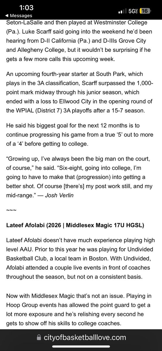 Great interview  from <a href="/jmverlin/">Josh Verlin</a> about <a href="/ScarffLuke/">Luke</a>   Check it out
