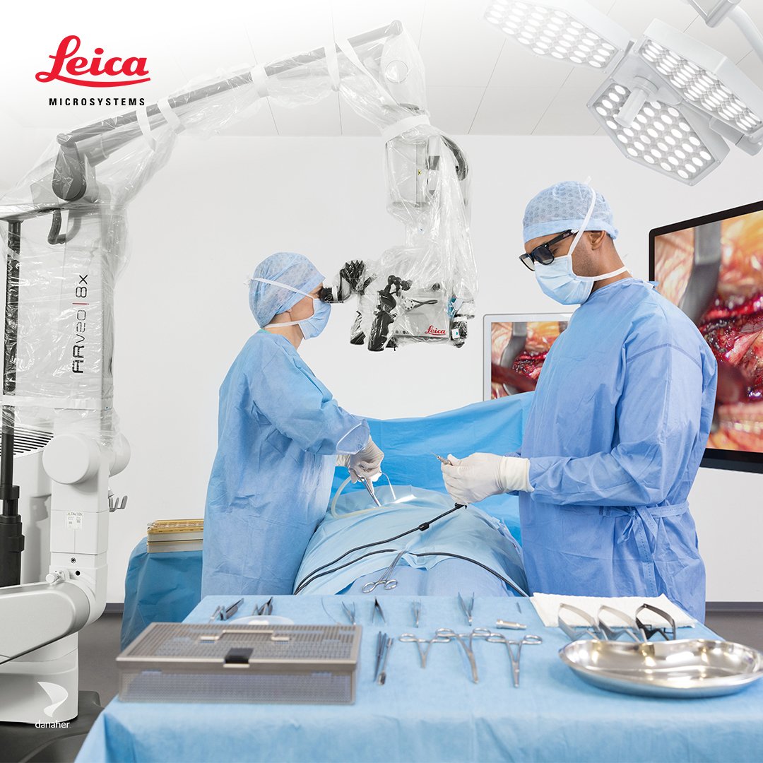 LeicaMicro's tweet image. Get an optimal view with the new ARveo 8x hybrid surgical microscope powered by world-renowned Leica optics. Discover how ARveo 8x can support your work in #neurosurgery, #spinesurgery, and #plasticsurgery. 👉 Learn more fcld.ly/my2dcye
#SurgicalInnovation #ARveo8x
