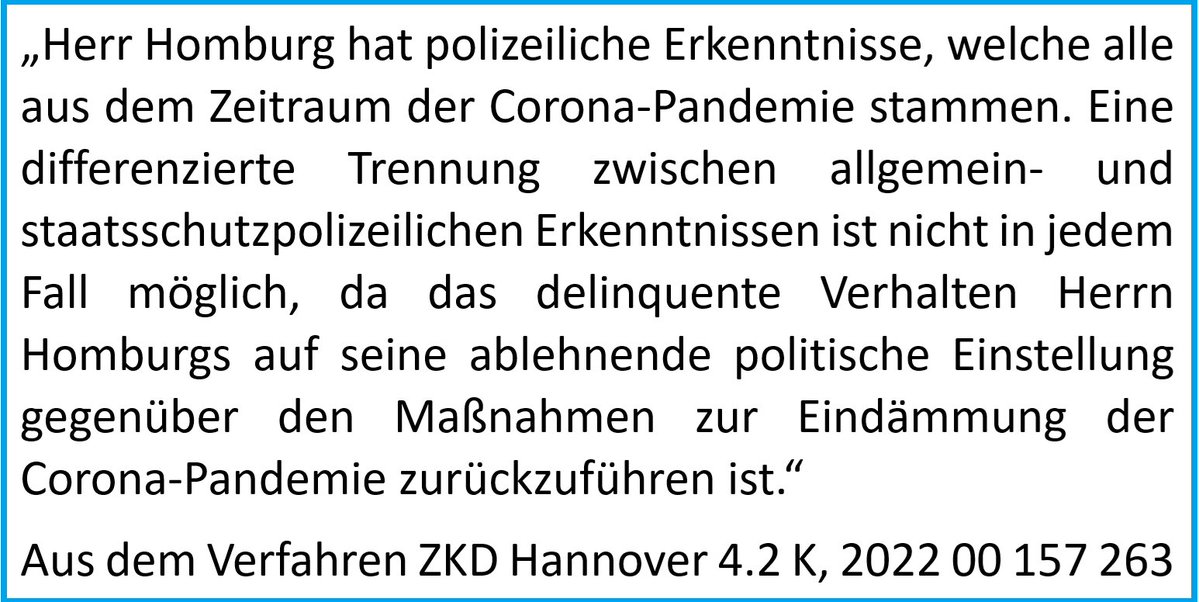 SHomburg's tweet image. Aus meiner Strafakte
Innerhalb eines Jahres vom unbescholtenen Bürger zum „Delinquenten”. Das Problem der politischen Justiz: Es gibt keine Strafvorschrift gegen Kritik an Lockdowns und Impfzwang. Deshalb konstruieren sie Ersatz-Delikte. Sicher ist in diesem Land niemand mehr.