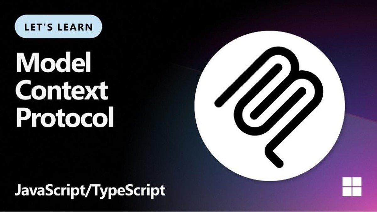 code's tweet image. ⏰ Join us on the @code livestream in 10 minutes to learn the fundamentals of MCP for TypeScript devs! aka.ms/letslearnmcp/t…