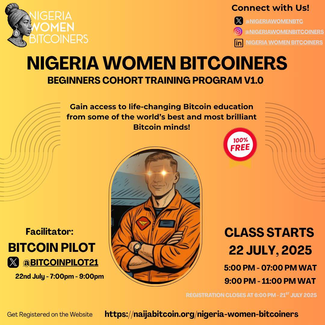 Satoshi’s Journal (@satoshisjournal) on Twitter photo Satoshis Journal is proud to be supporting the <a href="/NigeriaWomenBTC/">Nigeria Women Bitcoiners</a> as education partners and we are likewise excited to announce an astute and passionate Bitcoin mentor and educator <a href="/BitcoinPilot21/">BitcoinPilot</a> who will be facilitating the first session for the first day of Cohort 1 training. Satoshis Journal is proud to be supporting the <a href="/NigeriaWomenBTC/">Nigeria Women Bitcoiners</a> as education partners and we are likewise excited to announce an astute and passionate Bitcoin mentor and educator <a href="/BitcoinPilot21/">BitcoinPilot</a> who will be facilitating the first session for the first day of Cohort 1 training.