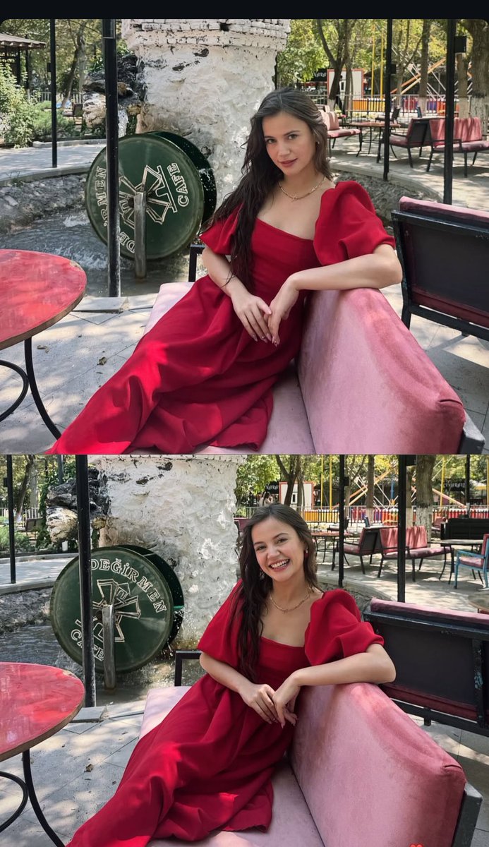 🍓 Red like rosy cheeks, 🍒 
like giggles in the mirror and the prettiest kind of charm. 🍎

There’s a quiet kind of beauty in the way Yağmur carries herself. Confident, pretty without trying too hard, just her. Present, radiant, and simply beautiful. 🍄
#YağmurYüksel