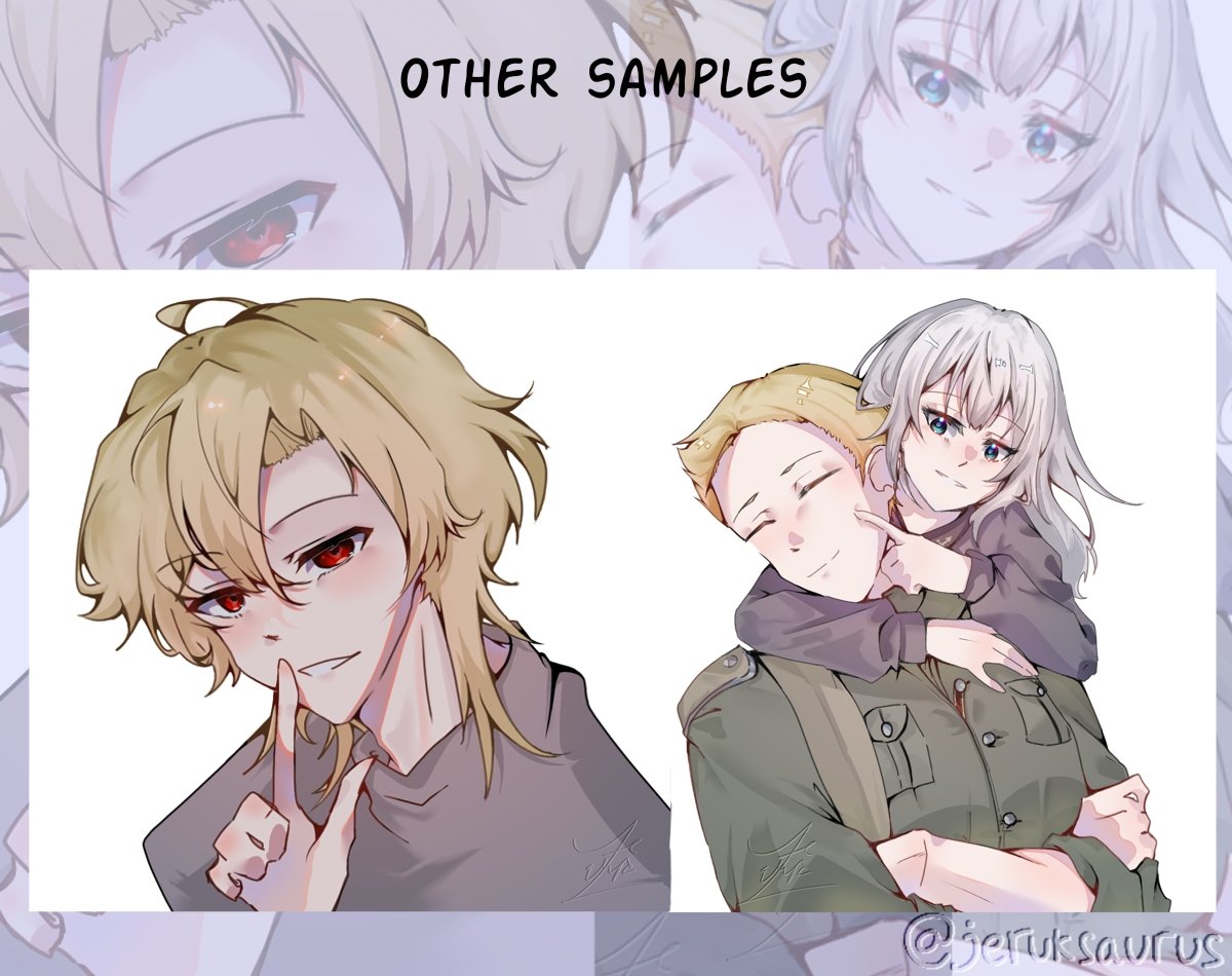 jeruksaurus's tweet image. ART COMMISSION OPEN! — Indo/Rupiah only
reshares are appreciated ♡

🎈Purchase ≥70k = free headshot coloured sketch
💌SLOT (0/3)
💐10% DISCOUNT for group characters with ≥3 people in 1 canvas

TAG AFTER DM
#ArtCommission #commissionopen #commissionsheet #commissionart