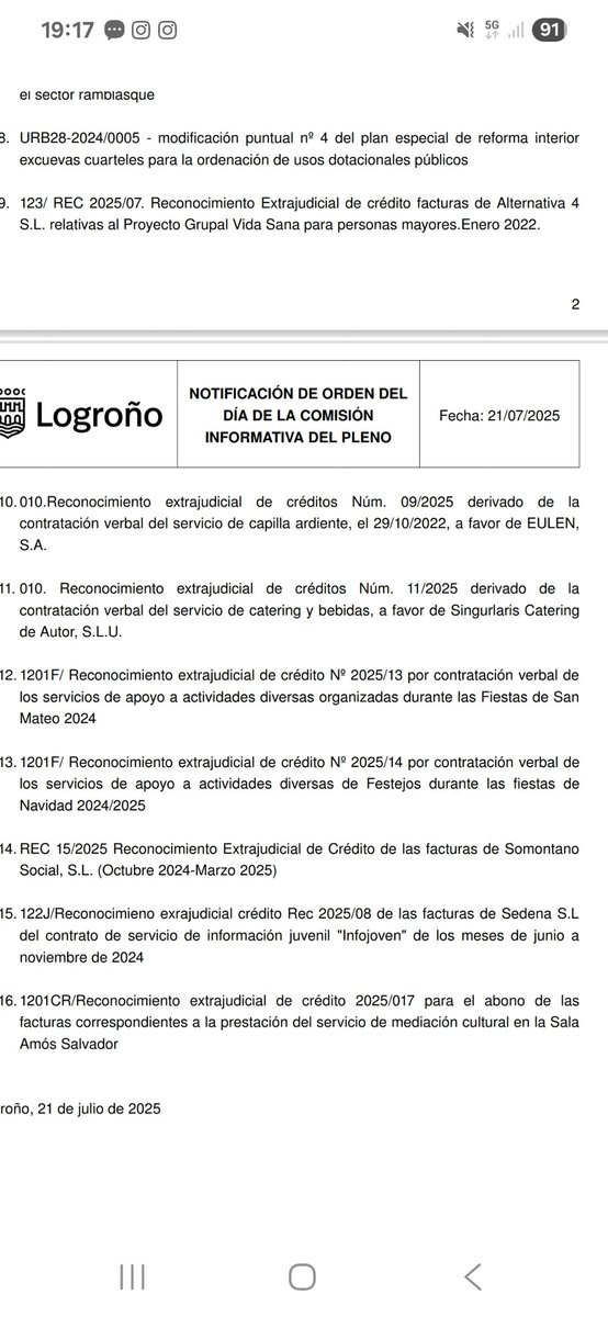 Rubén Antoñanzas (@rubenantonanzas) on Twitter photo Cómo se nota que es verano...
El gobierno de <a href="/conrado_escobar/">Conrado Escobar</a> lleva a Pleno, de agosto, ocho contratos irregulares para regularizar y que las empresas puedan cobrar.
¡Así gestiona nuestro dinero!!! Cómo se nota que es verano...
El gobierno de <a href="/conrado_escobar/">Conrado Escobar</a> lleva a Pleno, de agosto, ocho contratos irregulares para regularizar y que las empresas puedan cobrar.
¡Así gestiona nuestro dinero!!!