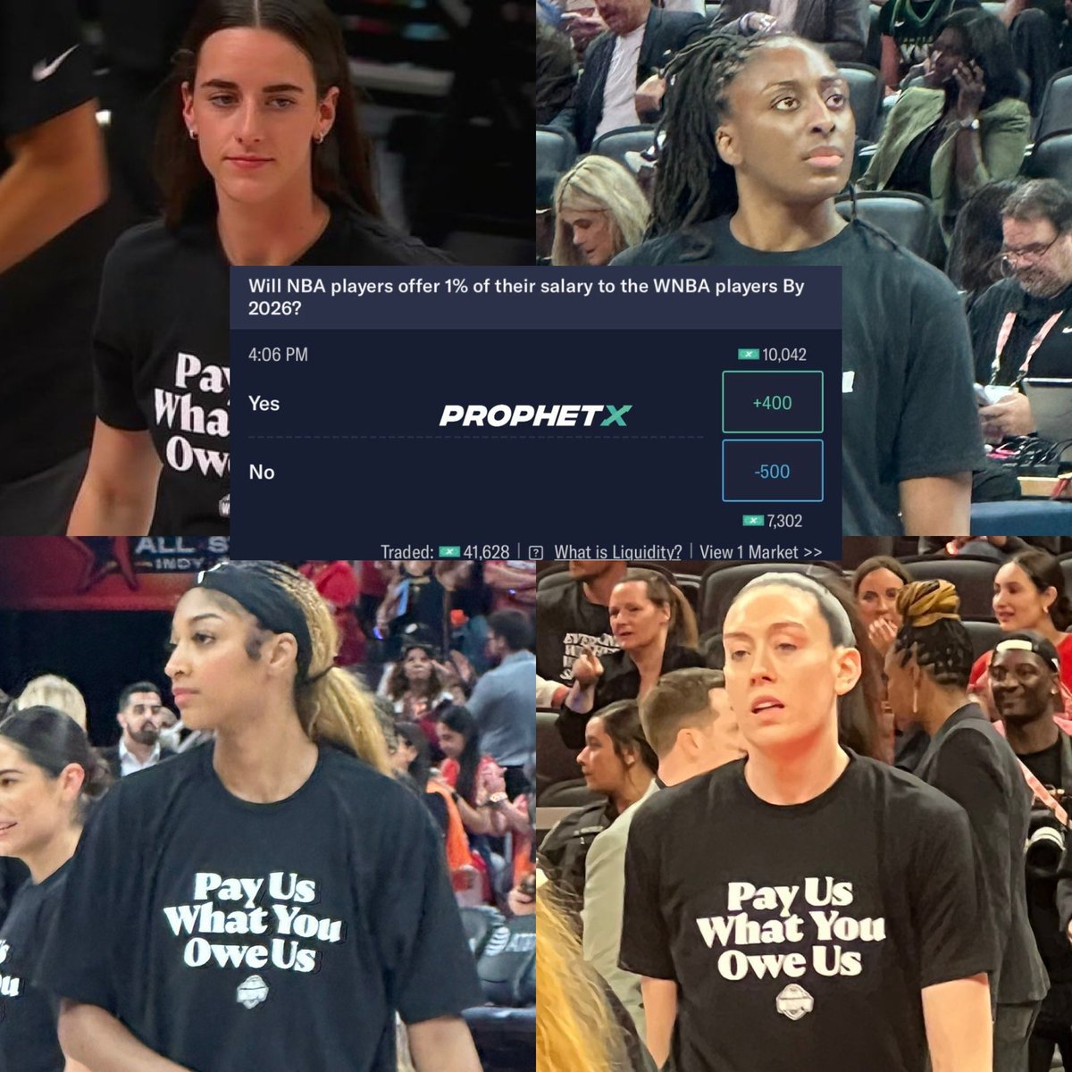 TheNBACentel's tweet image. Will NBA players offer 1% of their salary to the WNBA players? 👀
20% chance they do on @PlayProphetX 🔥