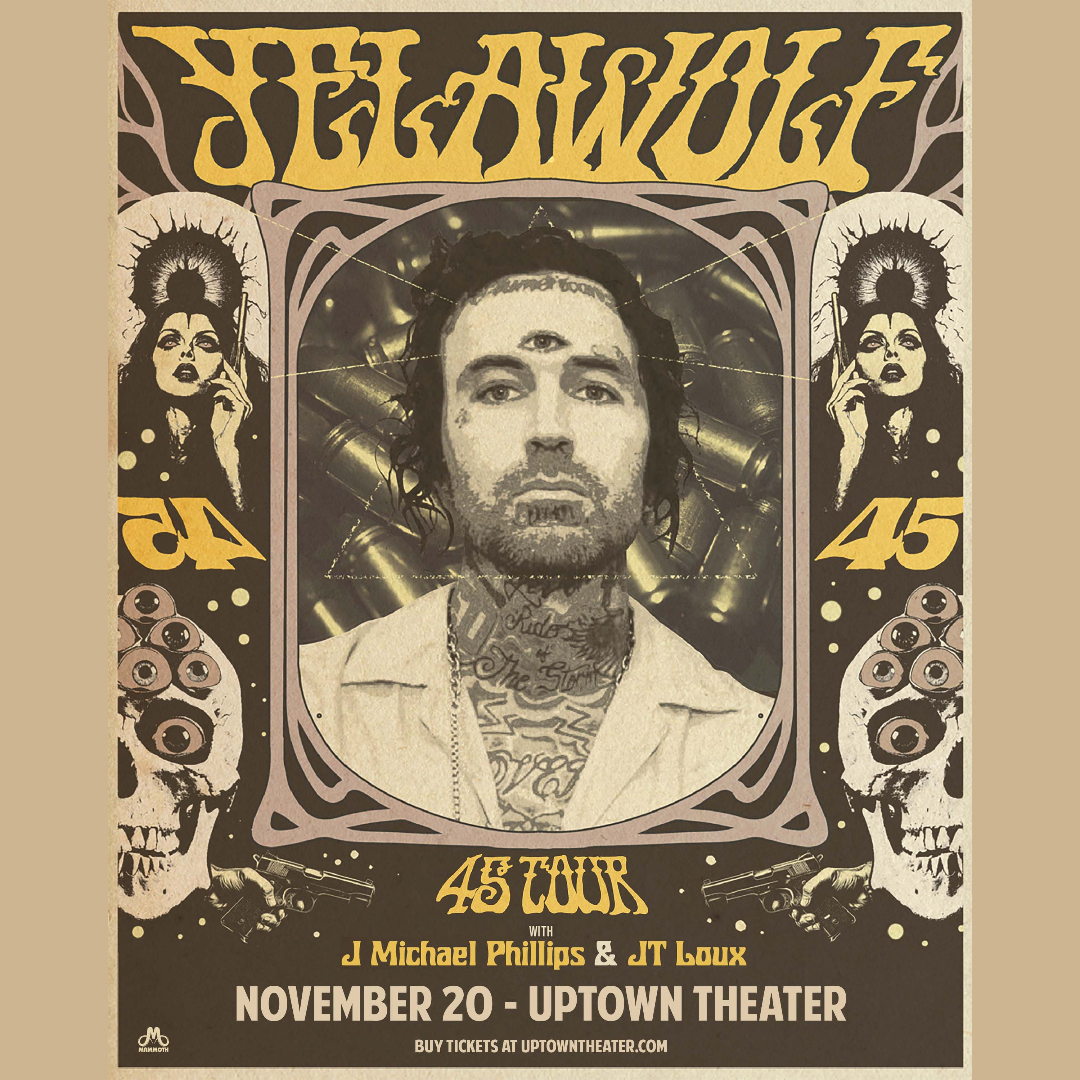 Announcing: Yelawolf with J Michael Phillips &amp; JT Loux on Thursday, November 20th!
Tickets are on sale Friday in person and online at: uptowntheater.com