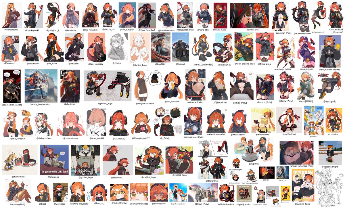 ObsidianLurker's tweet image. #ZenlessZoneZero Collection of artworks featuring #Orphie and #Magus ! &amp;lt;3 🔥