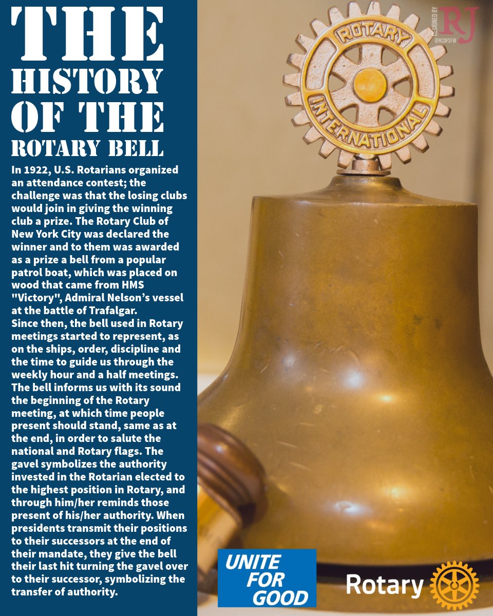It began as a prize for a friendly competition among other Rotary Clubs. Adding to the intrigue is a bell from a popular ship, along with historical wood from Lord Nelson's vessel, Victory, which played a significant role in the Battle of Trafalgar. The rest is history.
