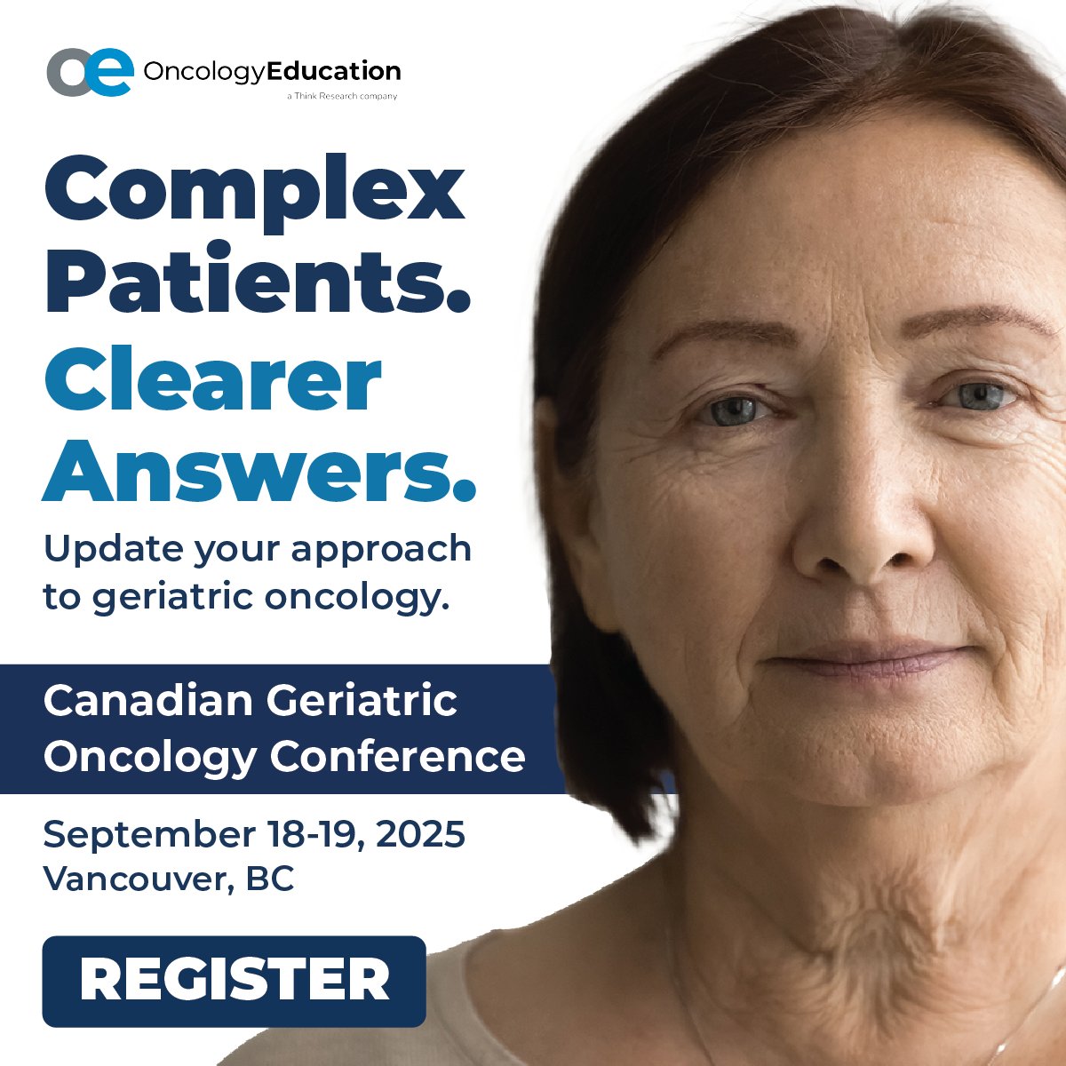 OncEd's tweet image. Nearly 60% of new cancer cases in Canada occur in older adults.
The 2025 Canadian Geriatric Oncology Conference is your chance to get practical, evidence-based strategies for their care.
🧠 Expert-led. Patient-focused.
Save your seat: ow.ly/R4lP50WpjAu
#CGOC25 #MedOnc