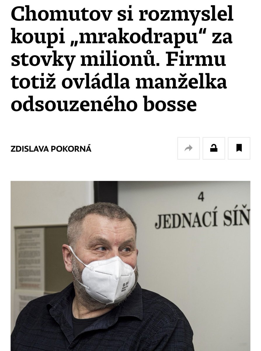 zdislavapokorna's tweet image. Odsouzený boss Novák znovu na scéně.
Chomutov stopl stamilionový obchod s „mrakodrapem“, protože do Armabetonu náhle vstoupila Eva Novák – manželka exsenátora a bývalého starosty Nováka.
denikn.cz/1790940/chomut…
