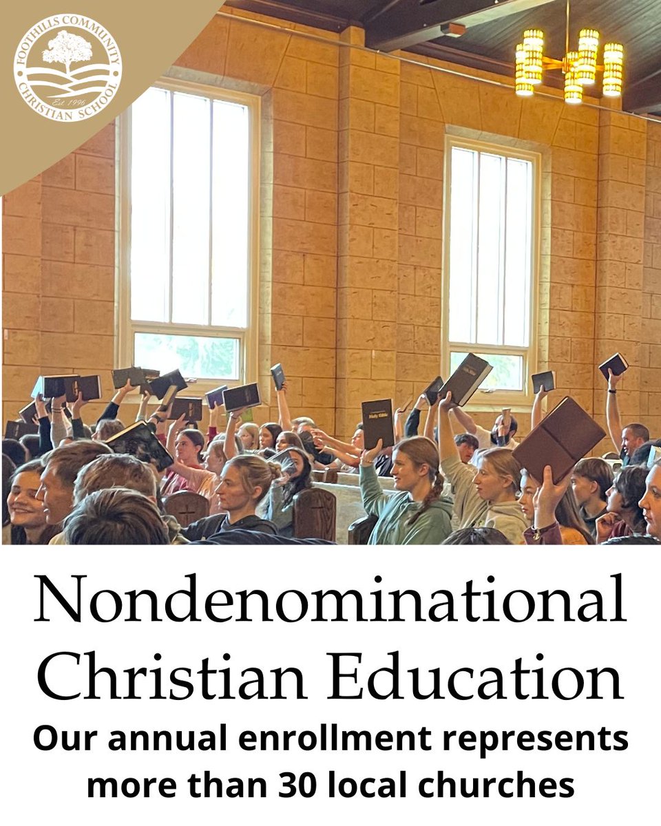 Foothillsfalcon's tweet image. Foothills does not affiliate itself with any specific denomination in Christianity, but works with different denominations across Great Falls to provide a Christ-centered education to our students.
Learn more about what we believe on our website!
foothillschristian.org