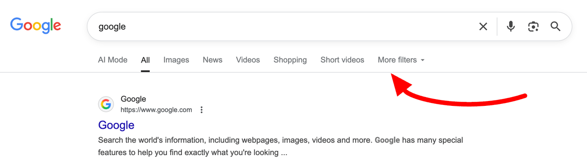 Google Search is testing replacing the "more" tab with "Show more" and "More filters" seroundtable.com/google-search-… hat tip <a href="/shemiadhikarath/">Shameem Adhikarath</a>