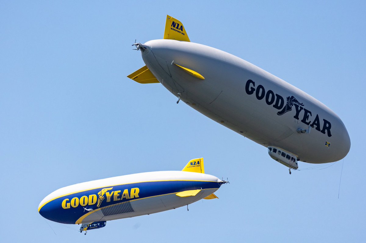 We have blimps!  #osh25 #goodyear