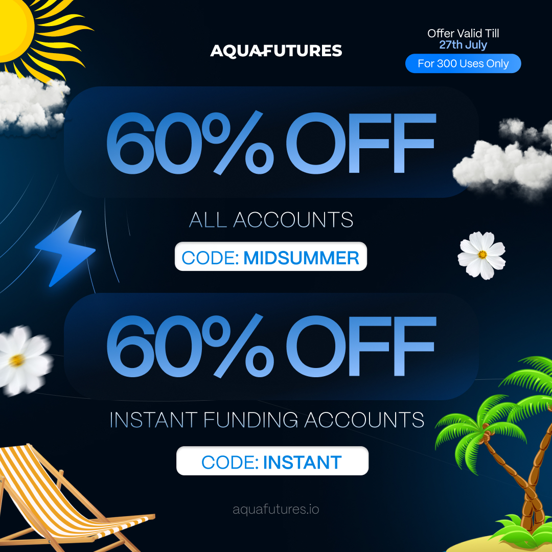 Aqua_Futures's tweet image. 60% OFF all accounts now EXTENDED! 🌞
✅ No Activation Fees
✅ Instant Funding Available
✅ Rewards Guarantee - Rewards within 48 hours or receive an additional $100
✅ End of Day Drawdown
Get funded now at aquafutures.io