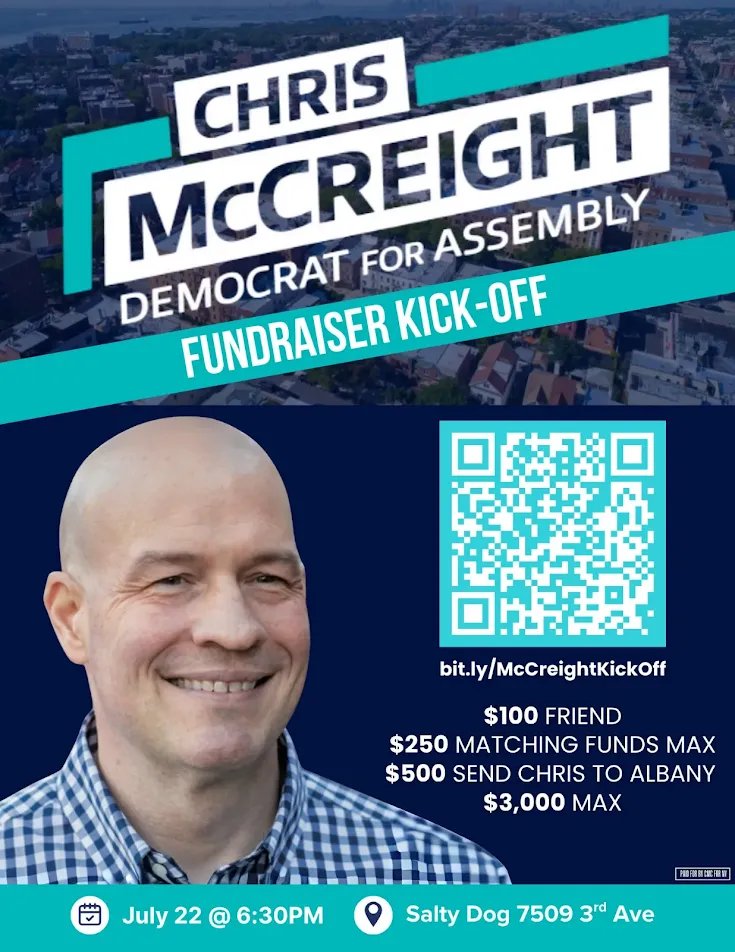 Justin Brannan (@justinbrannan) on Twitter photo Join me tomorrow night in Bay Ridge and let's elect <a href="/chrismccreight/">Chris McCreight</a> to the Assembly next year! Join me tomorrow night in Bay Ridge and let's elect <a href="/chrismccreight/">Chris McCreight</a> to the Assembly next year!
