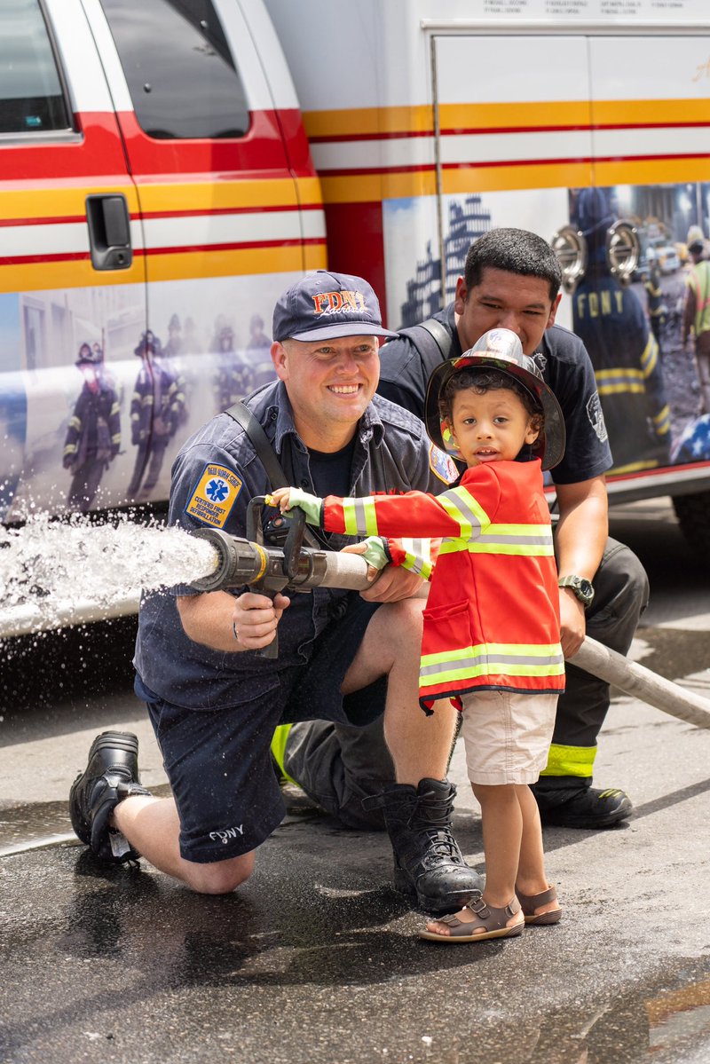 FDNY's tweet image. On Saturday, the FDNY block party brought the fun to Queens outside Engine 308! The street was filled with music, food, games, and smiles as families came together to connect with New York’s Bravest. Community engagement and sharing safety tips remain a top priority for the…