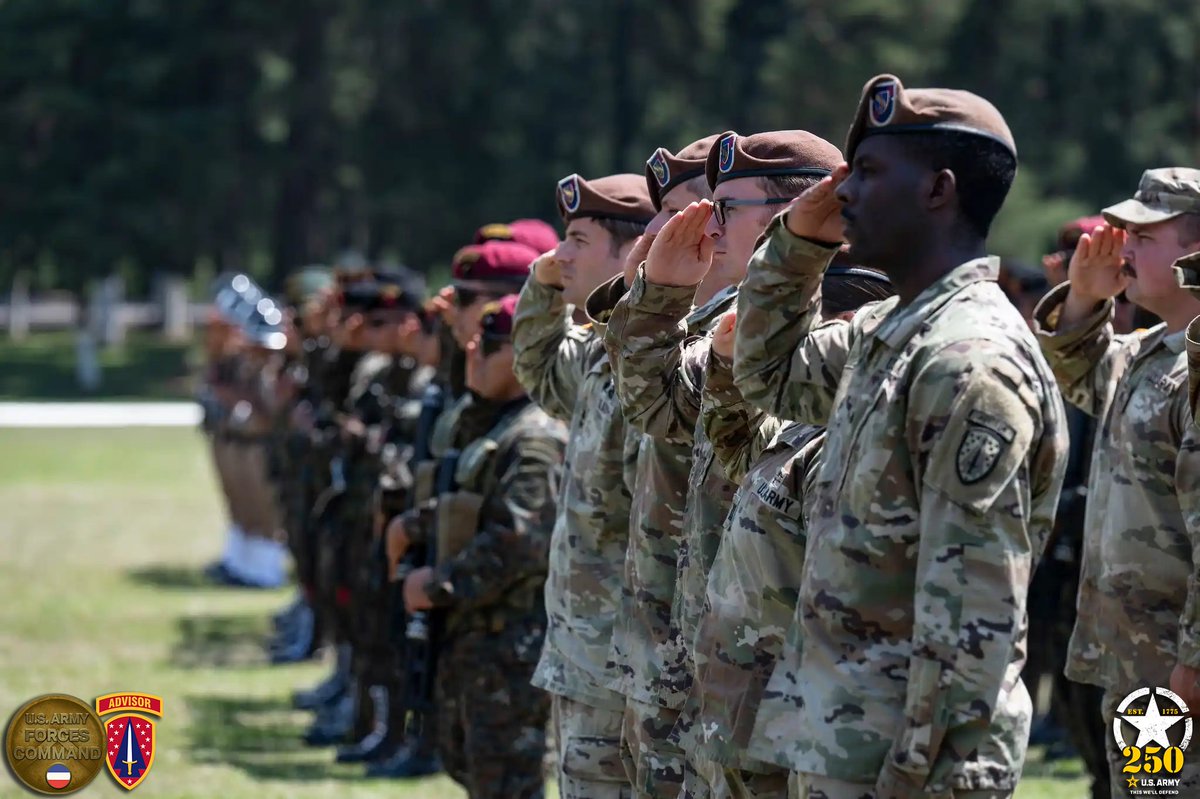 FORSCOM's tweet image. 🔎 This week we spotlight @armysfabs Advisors—key players in global security and strategic #readiness. From advising partners to advancing capabilities, their brigades are always mission-ready. 💪🌍
#Army250 #SoldierLethality #BeAllYouCanBe @USArmy