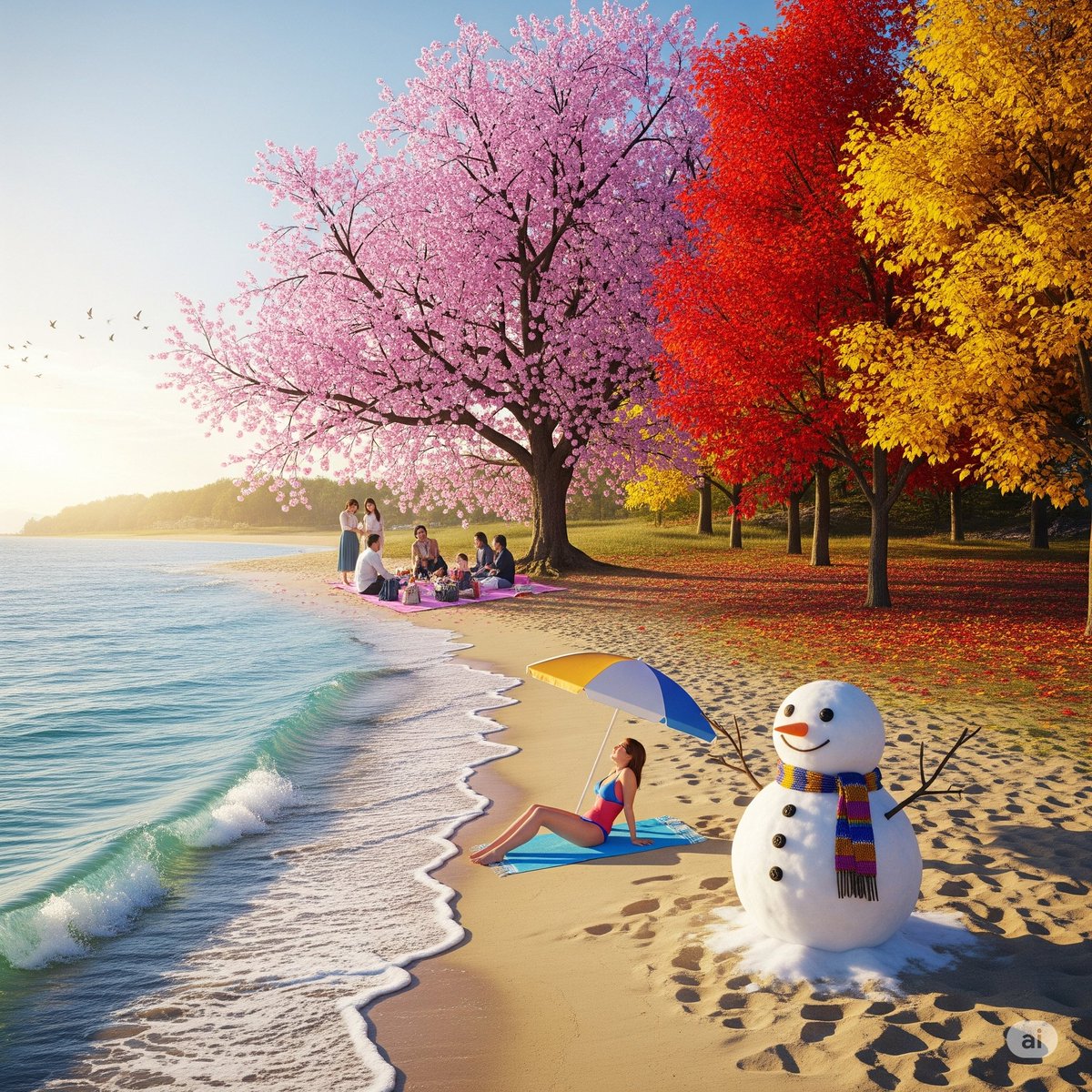 「日本の四季」
以上起床？🤔（異常起床）
#撮るのムリでしょ