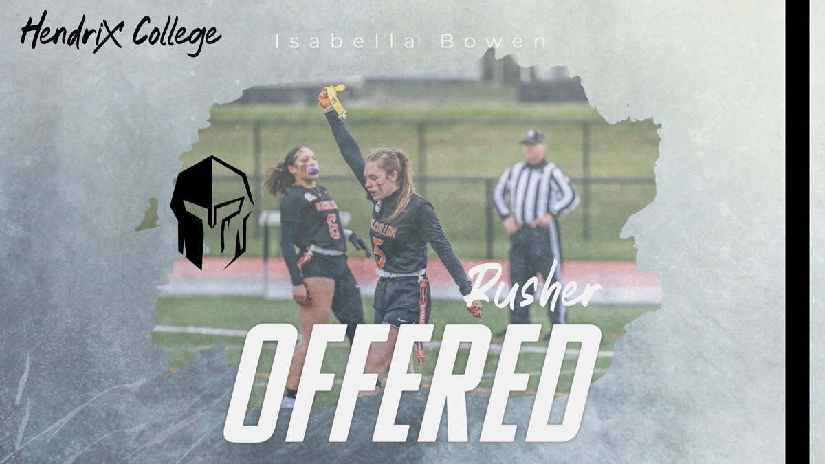 Blessed to receive my second college offer to play flag football, this one from <a href="/CoachPete19/">Coach Douglas Petersen</a> at Hendrix College! Super thankful for the opportunity and excited to see where this journey takes me! 🏈🧡🖤
#FlagFootball #HendrixCollege #CollegeRecruit #OfferSeason #TIG #MakeHERstory