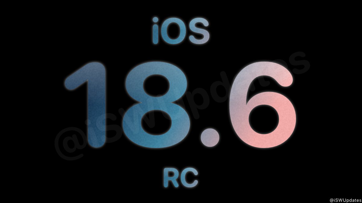 iSWUpdates's tweet photo. iOS 18.6 Release Candidate (22G84) has been released to registered developers and public beta testers. #iOS186 #iOS186RC https://t.co/NdLhYtdDRD