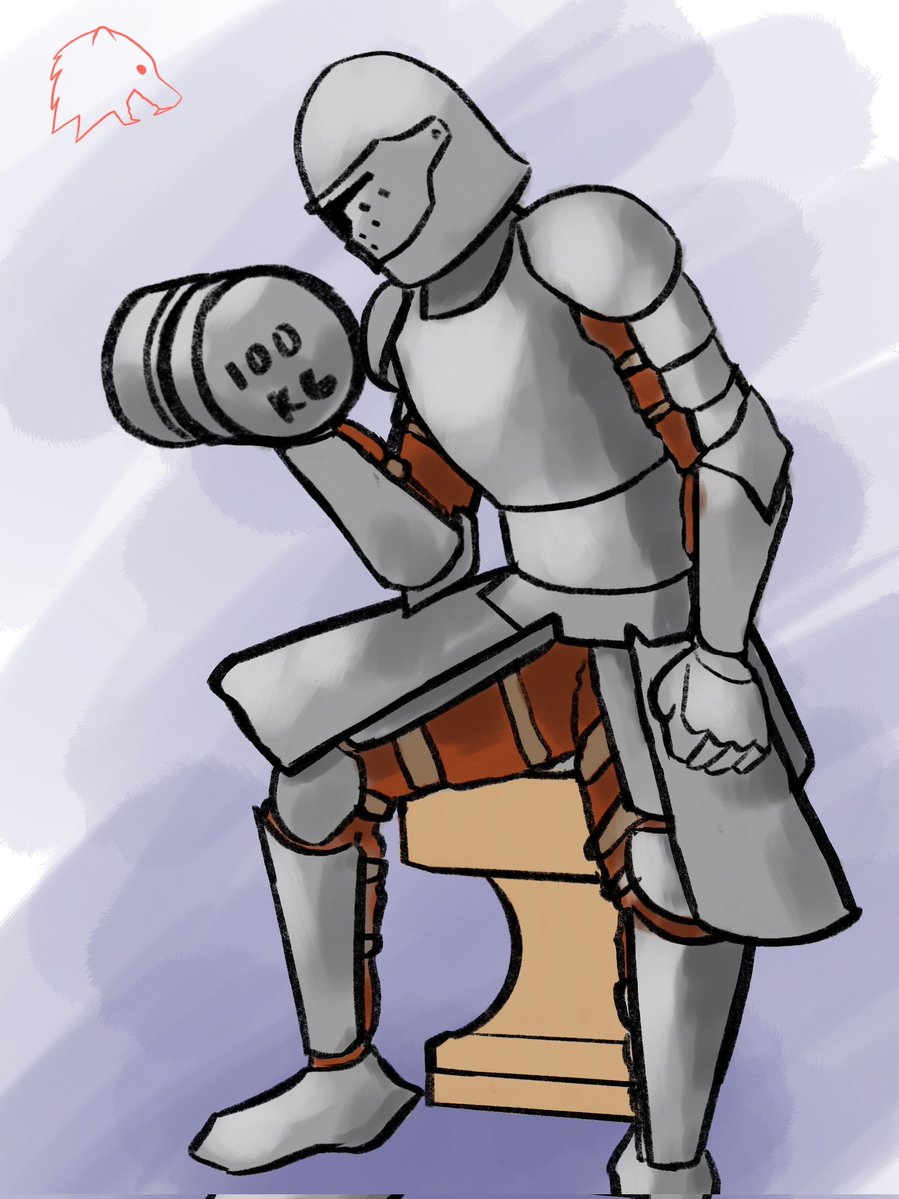 Galithour's tweet image. Paladin weightlifter sketch!
Do you have art of your DND characters? Share them if you have them!
#artshare #artmoots #sketch
