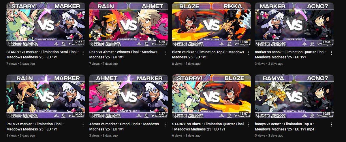 I should get better at this social media thing...  

Meadow Madness sets are up on YouTube, edited by <a href="/taxiivation/">p2 | taxiivation #freehimwy</a> the goat as always! 

I hear Sourcecode is soon 👀
youtube.com/@BrawlLeagueTV