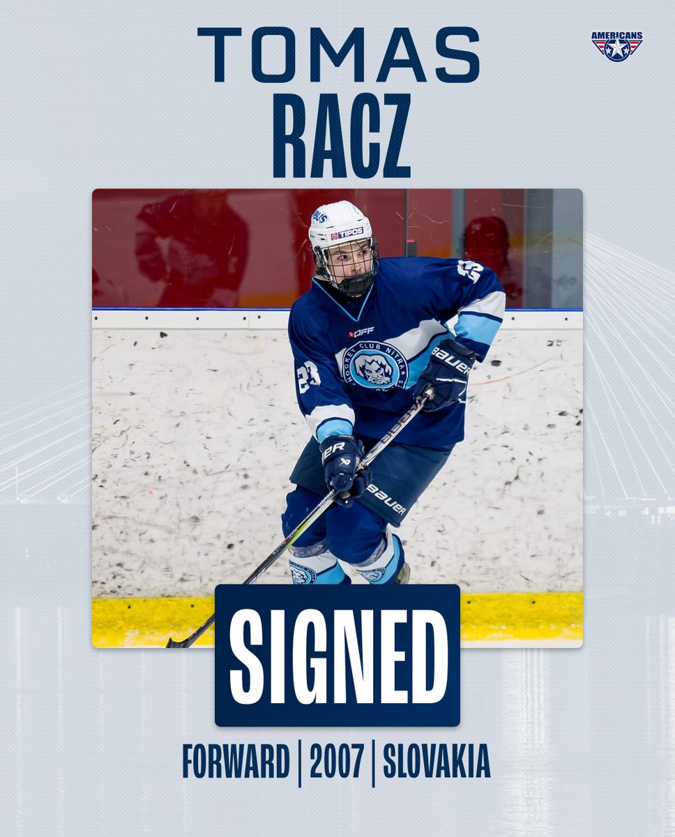 TCAmericans's tweet image. NEWS | The Americans have signed all three of their selections from the 2025 CHL Import Draft. Jakub Vanecek (08, D), David Krcal (07, F) and Tomas Racz (07, F) have signed Scholarship and Development Agreements with the team.

DETAILS » chl.ca/whl-americans/…