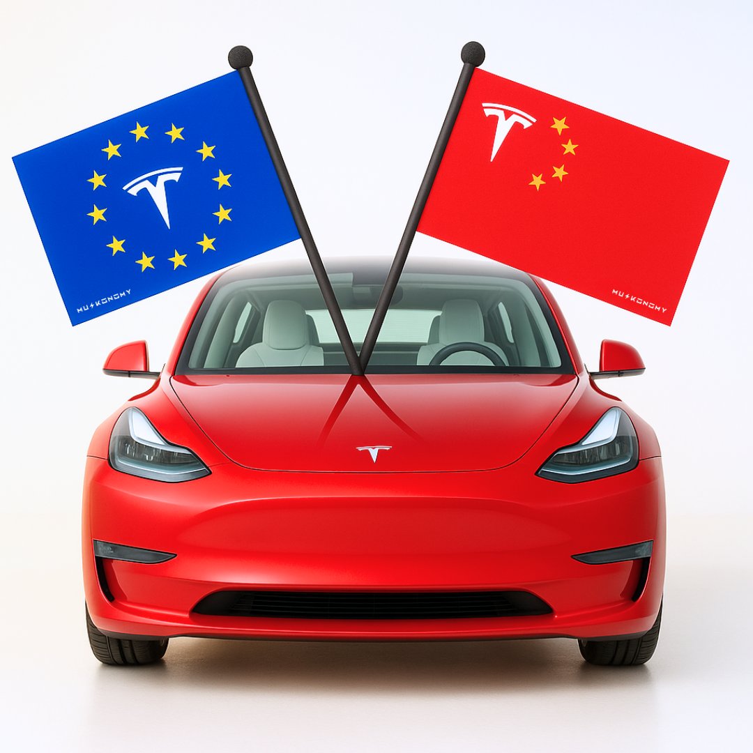 muskonomy's tweet image. 🚨BREAKING: In Europe and China, Tesla awaits green light for FSD rollout.
Regulators still need to approve it. Elon says “hopefully, soon”
Meanwhile, Tesla is making sure Robotaxi upgrades from Austin don’t break things in other regions