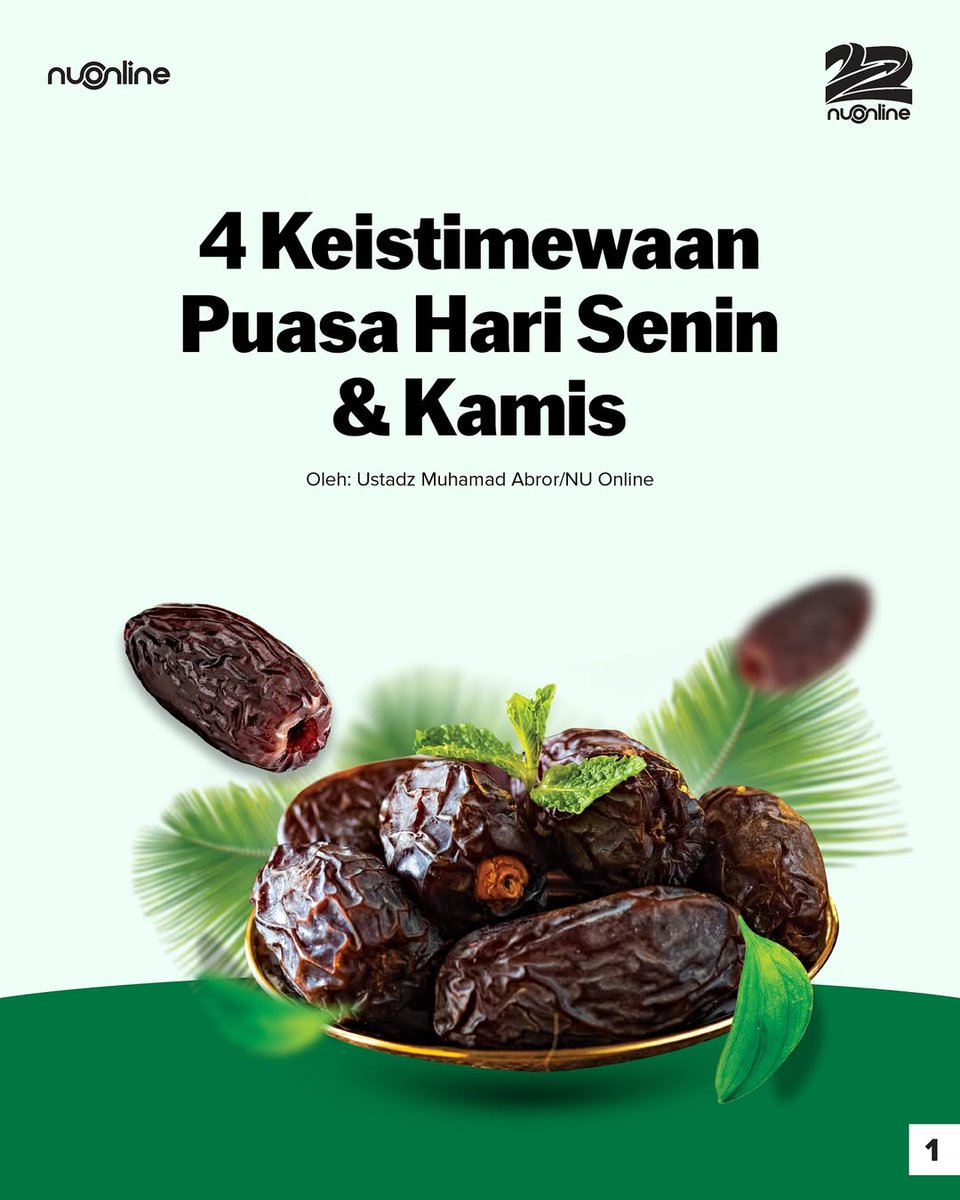 nu_online's tweet image. Puasa Senin-Kamis merupakan puasa sunnah yang dilakukan pada hari Senin dan hari Kamis dalam satu minggu. Artinya, jika dalam satu bulan kita melakukan puasa Senin-Kamis, berarti kita berpuasa sebanyak delapan kali. Dr. Wahbah az-Zuhaili menjelaskan, para ulama sepakat bahwa…