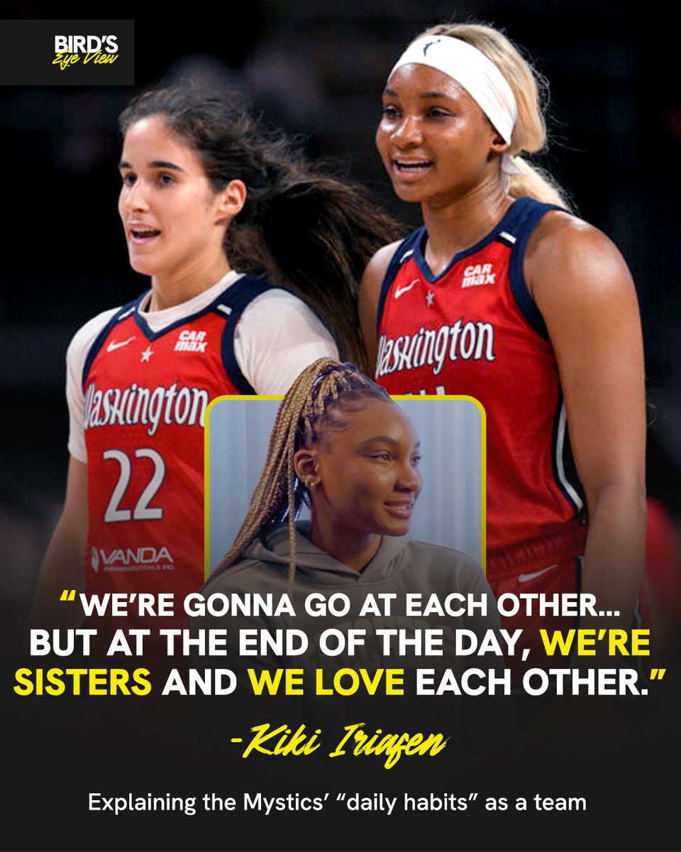 BEVpod_'s tweet image. More than teammates 🫶
🎧Watch the @WashMystics rookie episode now: bit.ly/4fgGZot