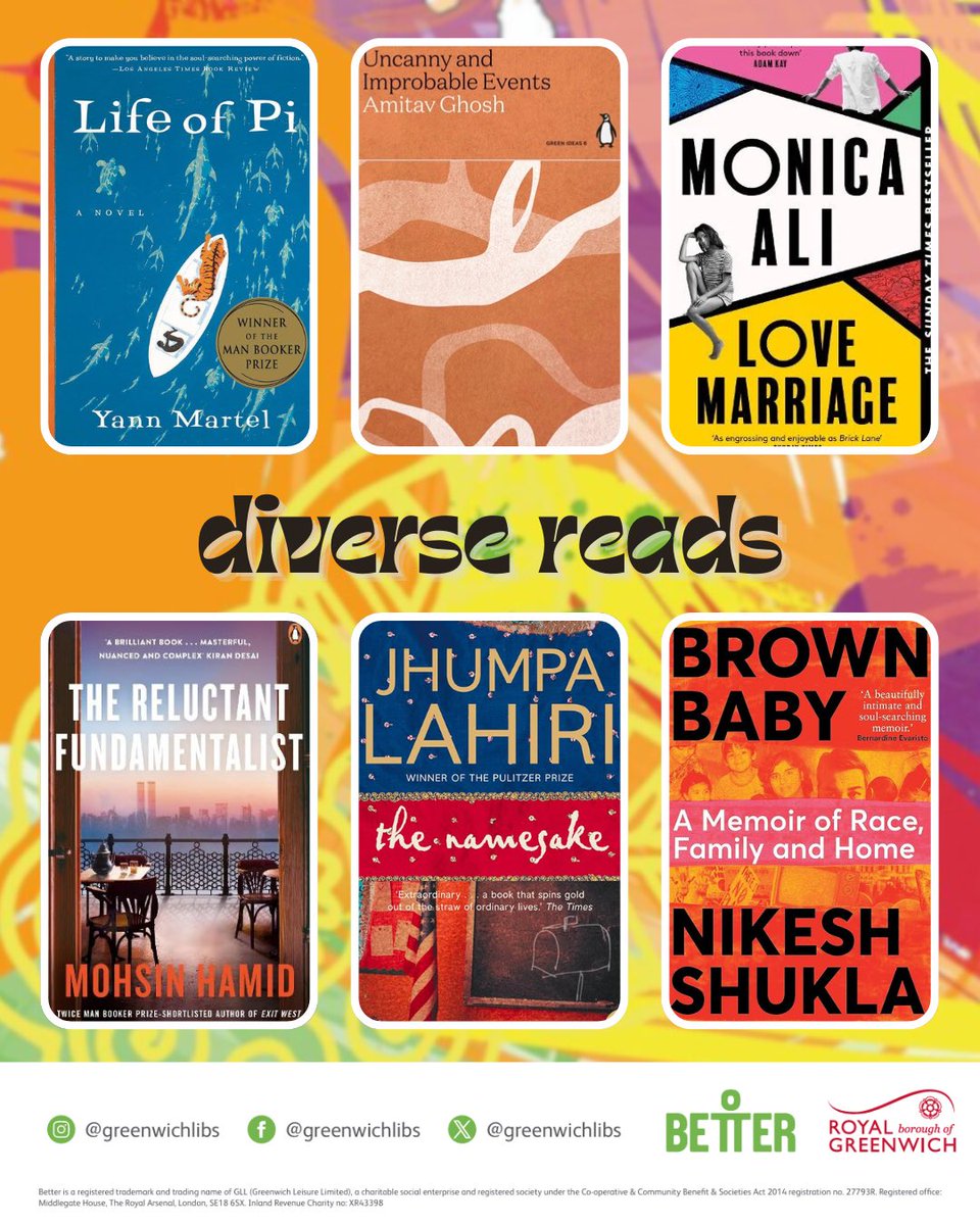 It’s #SouthAsianHeritageMonth so we’re celebrating rich culture through literature! Use your #Greenwich #Library card + PIN to reserve here: bit.ly/3Ew1YFL to collect at a library of your choice in the borough, or use #Libby on your digital device! 📚 #LoveYourLibrary