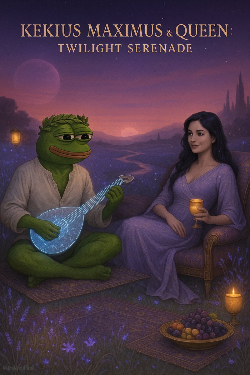 JaeNyxOfficial's tweet image. Twilight tunes with Kekius Maximus & Queen.. serene melodies under Martian skies. 🌌🎶