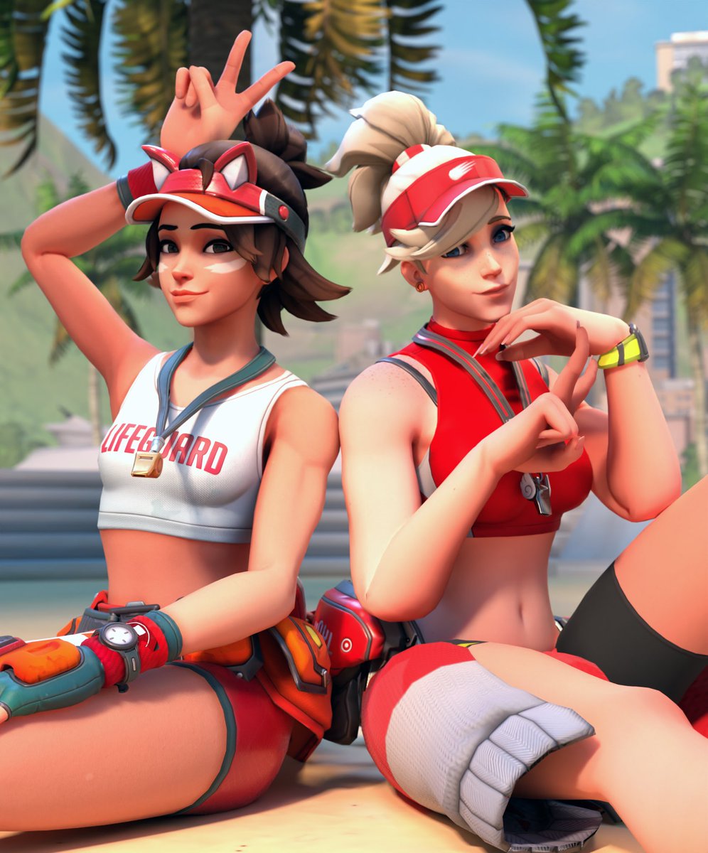 Necropolix's tweet image. Lifeguard Mercy and Kiriko! 🛟☀️✨
#overwatch #overwatchart