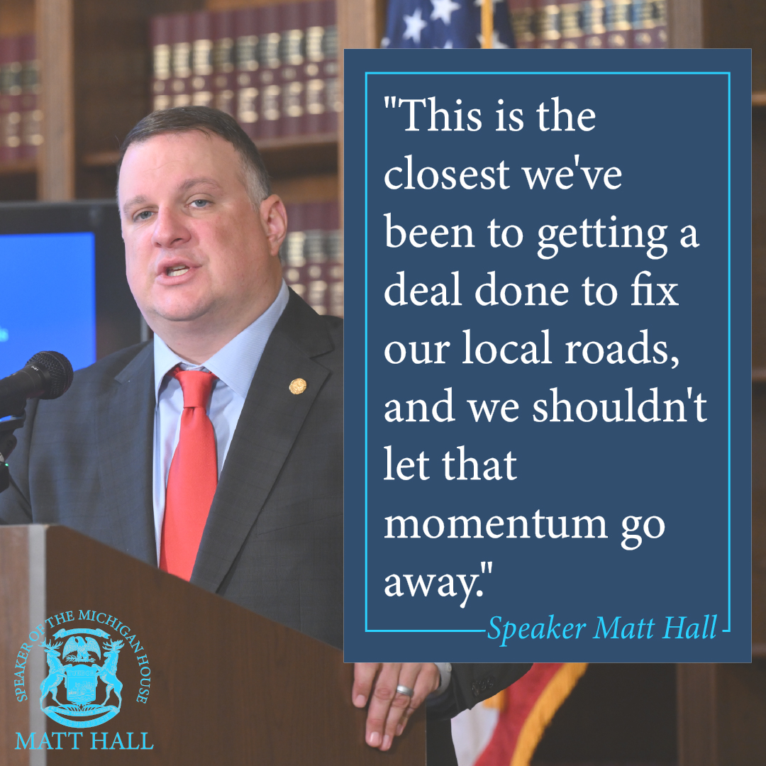 RepMattHall's tweet image. .@MI_Republicans have passed a Roads Plan that delivers vital support to local roads connecting driveways to highways, strategically redirects existing resources, eliminates corporate earmarks, and cuts wasteful spending. No new taxes. No new debt.
Just need @MISenDems to come…