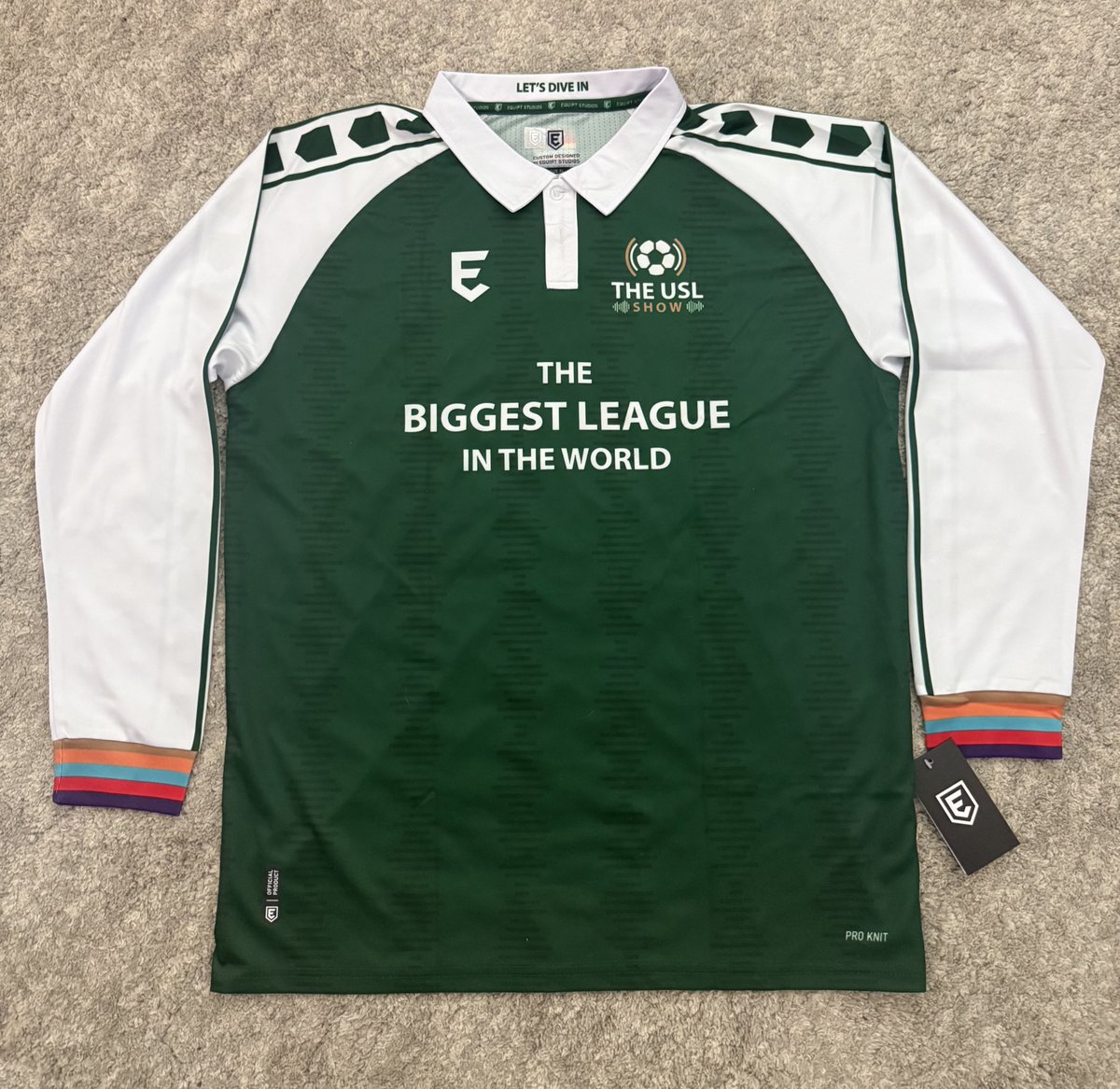 TimothyBelin_'s tweet image. Got my @theUSLshow jersey today, and it is beautiful. Wonderful job by @equiptstudios.