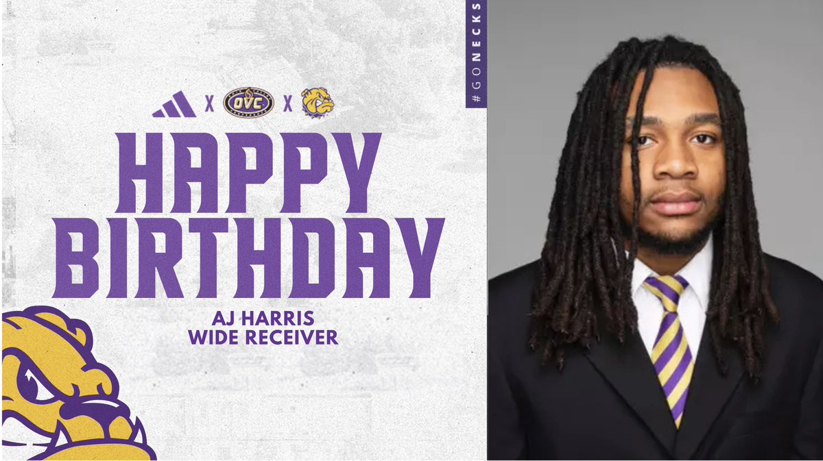 WIUFootball's tweet image. WIU Football would like to wish AJ Harris a Happy Birthday!  

#GoNecks | #OneGoal | #ECI