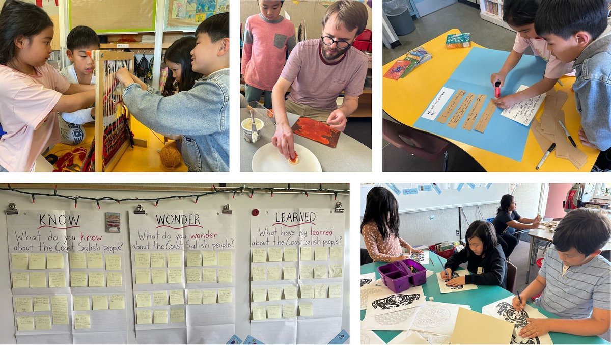 🧵🏞️ What does weaving, salmon tasting and building a canoe have in common? A thoughtful learning journey inspired by Indigenous stories. Students explored Coast Salish traditions through storytelling, art, food and reflection — building understanding through experience.