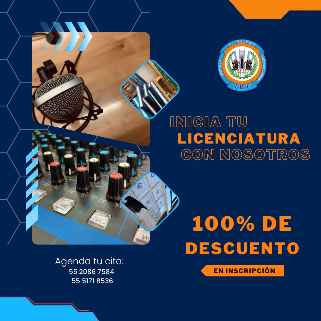 Únete a la mejor cantera de periodistas deportivos de nuestro país. ¡Estás a tiempo para inscribirte a nuestra licenciatura!

¡Agenda tu cita para conocer el instituto y ven a una clase muestra con nosotros!

Informes aquí: 📞 55 5171 8536📱55 2086 7584